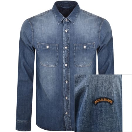 Product Image for Paul And Shark Denim Overshirt Blue