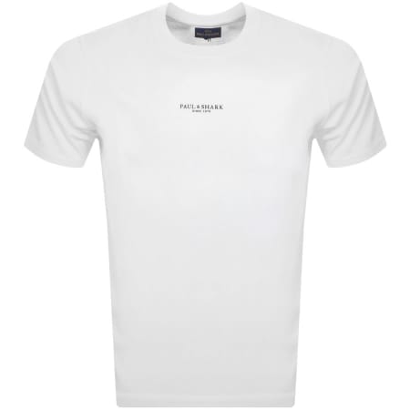 Product Image for Paul And Shark Short Sleeve Logo T Shirt White