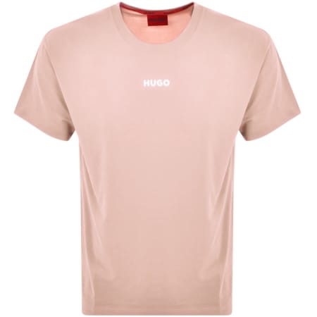 Product Image for HUGO Loungewear Linked T Shirt Pink