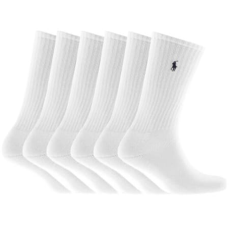 Product Image for Ralph Lauren 6 Pack Socks White