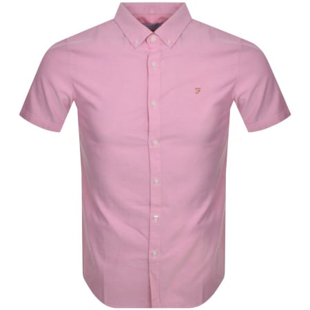 Product Image for Farah Vintage Brewer Short Sleeve Shirt Pink