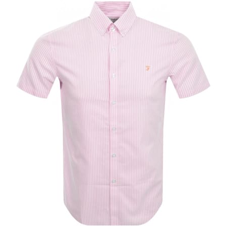 Product Image for Farah Vintage Brewer Short Sleeve Shirt Pink
