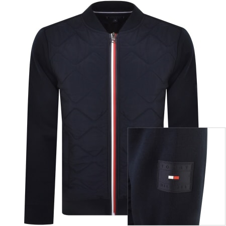 Recommended Product Image for Tommy Hilfiger Mix Media Bomber Jacket Navy