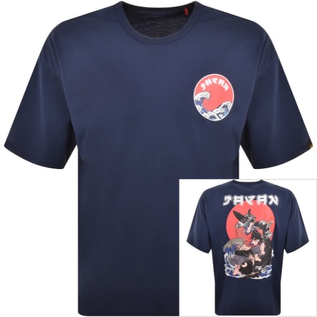 Product Image for Alpha Industries Japan Wave Warrior T Shirt Navy