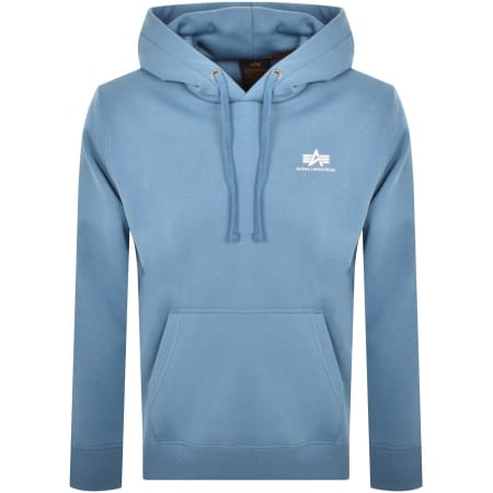 Product Image for Alpha Industries Basic Small Logo Hoodie Blue