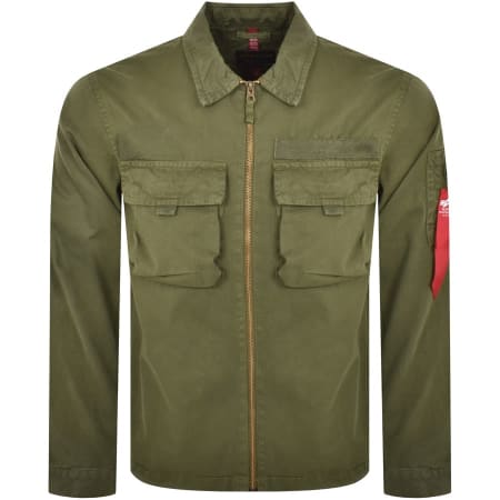 Product Image for Alpha Industries Twill Overshirt Green