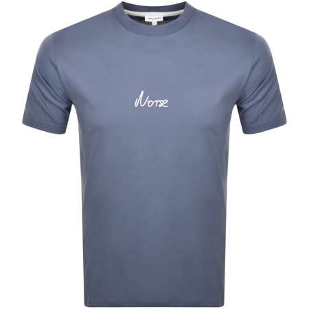 Product Image for Norse Projects Chain Link Logo T Shirt Blue