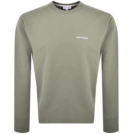 Recommended Product Image for Norse Projects Arne Relaxed Logo Sweatshirt Green