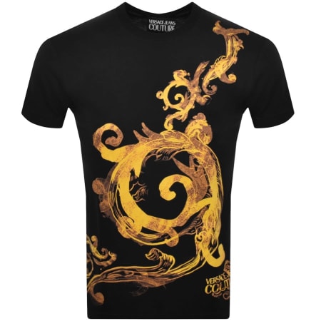Product Image for Versace Jeans Couture Baroque Slim T Shirt Black