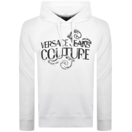 Product Image for Versace Jeans Couture Logo Hoodie White