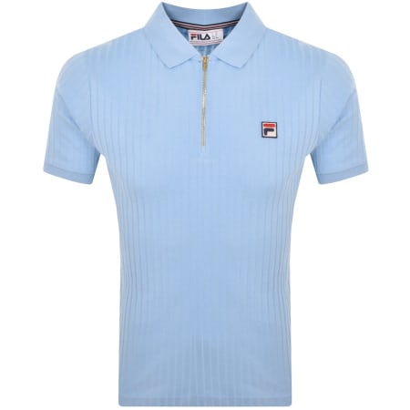 Product Image for Fila Vintage Pannuci Zip Polo T Shirt Blue