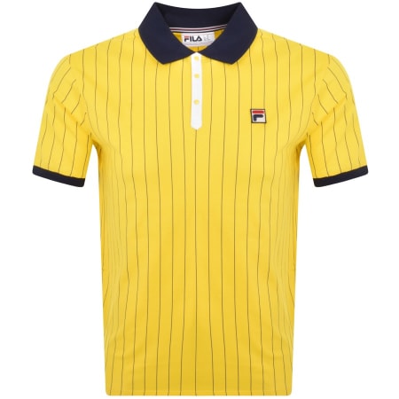 Product Image for Fila Vintage Classic Stripe Polo T Shirt Yellow