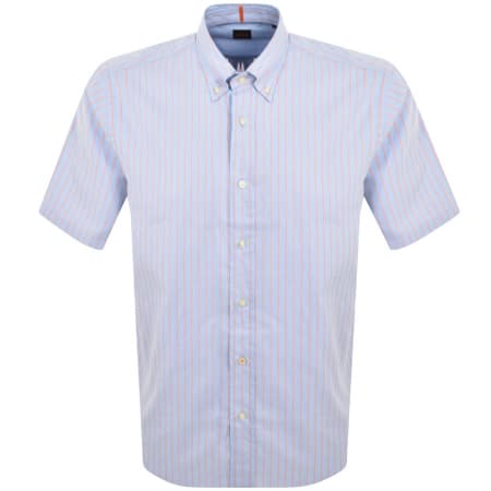 Product Image for BOSS Lambey 1 Short Sleeved Shirt Blue