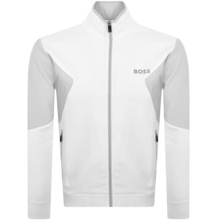 Product Image for BOSS Skaz 1 Full Zip Sweatshirt White