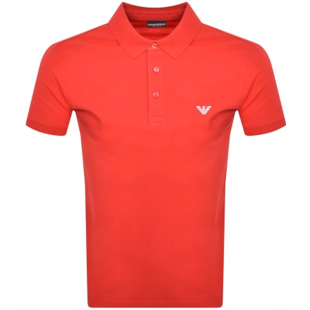 Product Image for Emporio Armani Beachwear Polo T Shirt Red