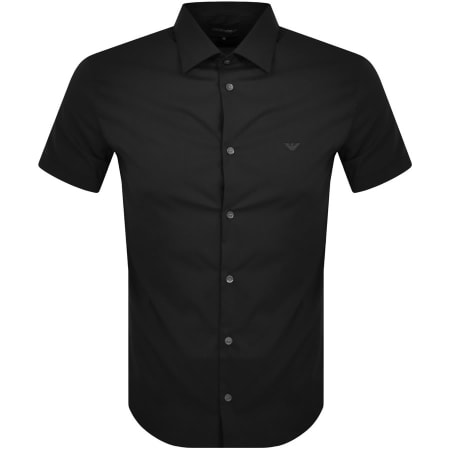 Product Image for Emporio Armani Short Sleeved Slim Fit Shirt Black