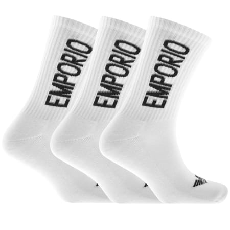 Product Image for Emporio Armani 3 Pack Socks White