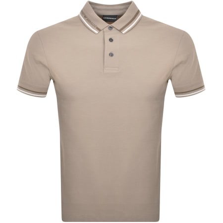 Product Image for Emporio Armani Logo Polo T Shirt Brown