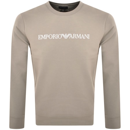 Product Image for Emporio Armani Crew Neck Logo Sweatshirt Grey