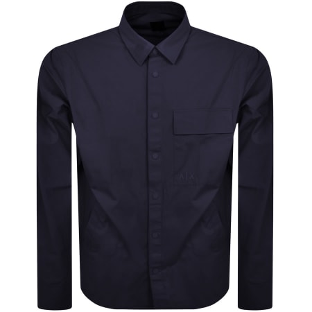 Product Image for Armani Exchange Long Sleeve Overshirt Navy
