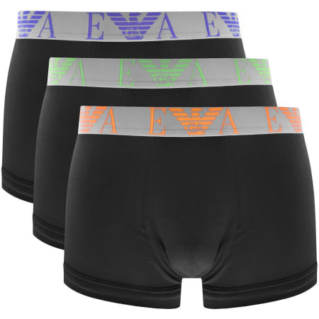 Product Image for Emporio Armani Underwear Three Pack Trunks Black