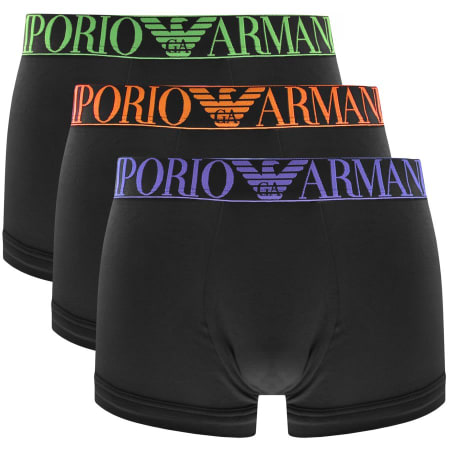Product Image for Emporio Armani Underwear Three Pack Trunks Black