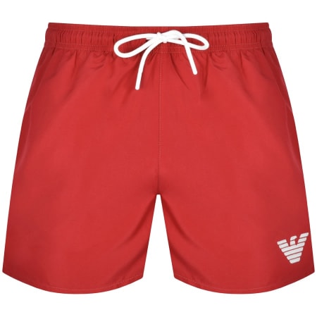 Product Image for Emporio Armani Logo Swim Shorts Red