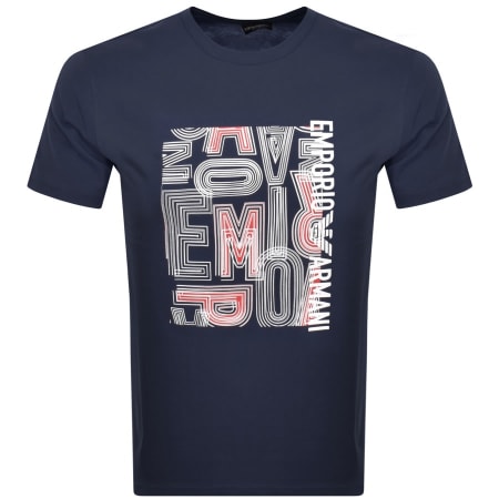 Product Image for Emporio Armani Logo T Shirt Navy