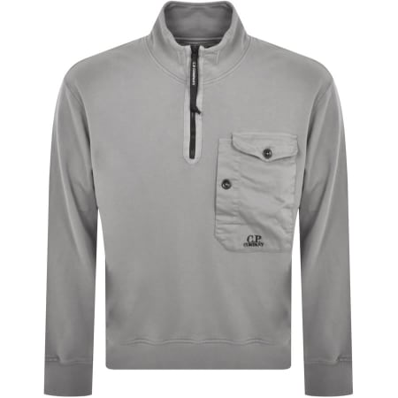 Product Image for CP Company Half Zip Sweatshirt Grey