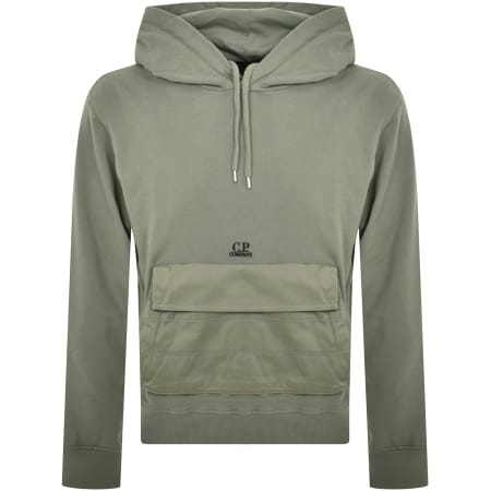 Product Image for CP Company Mixed Hoodie Green