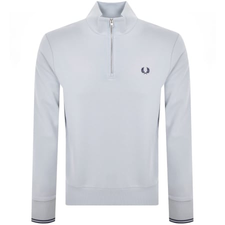 Product Image for Fred Perry Half Zip Sweatshirt Blue