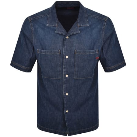 Product Image for Diesel Denim Parohort Short Sleeve Shirt Blue