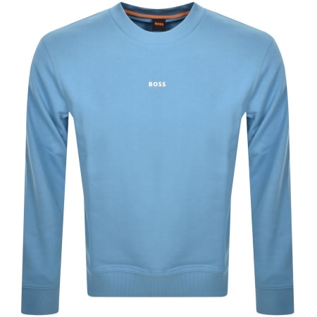 Product Image for BOSS We Small Crew Neck Sweatshirt Blue