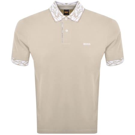 Product Image for BOSS Ocean Detailed Polo T Shirt Beige