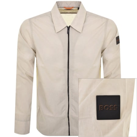 Product Image for BOSS Lovvy Full Zip Overshirt Beige