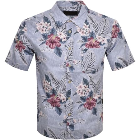 Product Image for Replay Short Sleeve Floral Shirt Blue