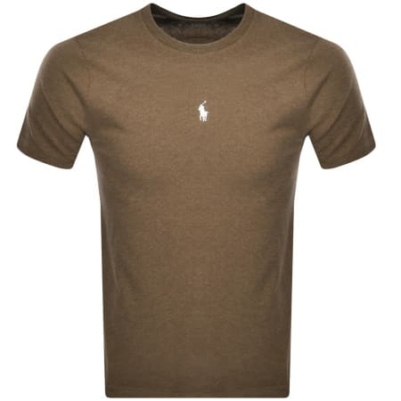 Product Image for Ralph Lauren Crew Neck Logo T Shirt Brown