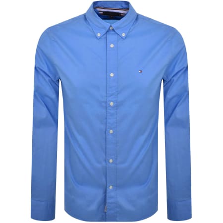 Product Image for Tommy Hilfiger Long Sleeve Flex Poplin Shirt Blue