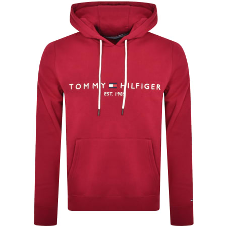 Product Image for Tommy Hilfiger Logo Hoodie Burgundy