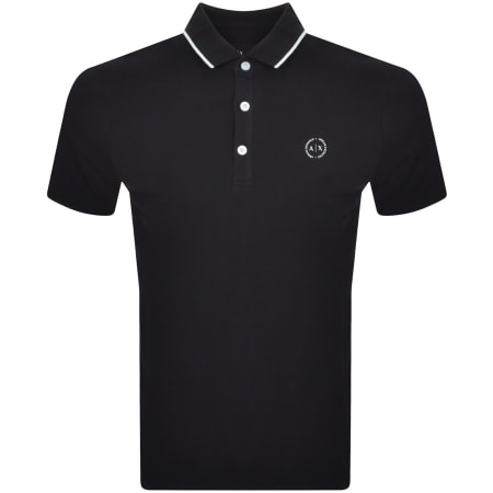 Product Image for Armani Exchange Logo Polo T Shirt Navy
