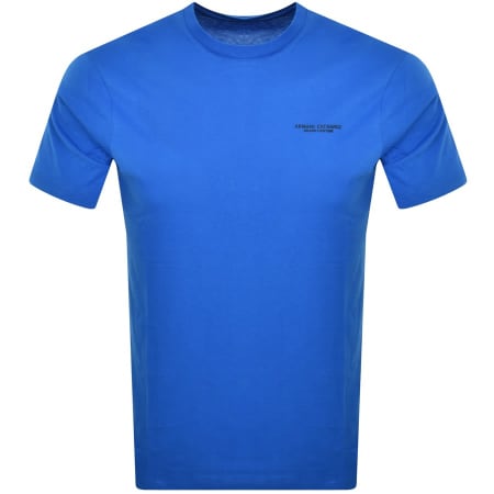 Product Image for Armani Exchange Crew Neck Logo T Shirt Blue