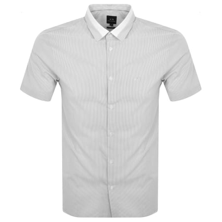 Product Image for Armani Exchange Short Sleeved Stripe Shirt Grey