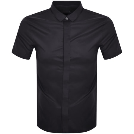Product Image for Armani Exchange Slim Fit Short Sleeved Shirt Navy