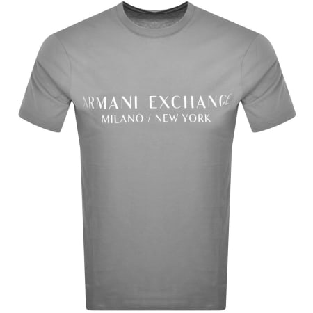 Product Image for Armani Exchange Crew Neck Logo T Shirt Grey