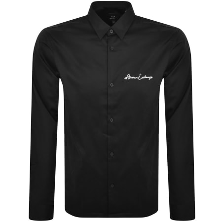 Product Image for Armani Exchange Long Sleeve Shirt Black