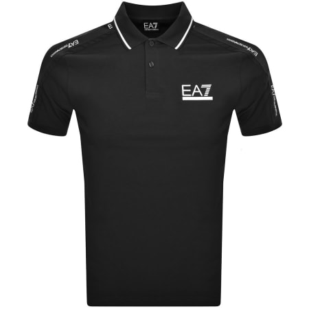 Product Image for EA7 Emporio Armani Tipped Polo T Shirt Black