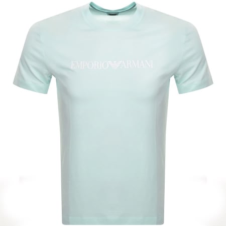 Product Image for Emporio Armani Crew Neck Logo T Shirt Blue