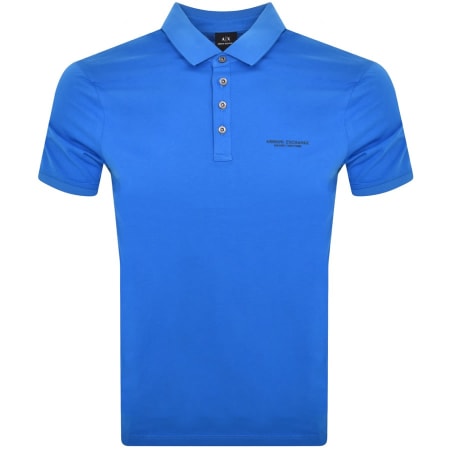 Product Image for Armani Exchange Logo Polo T Shirt Blue