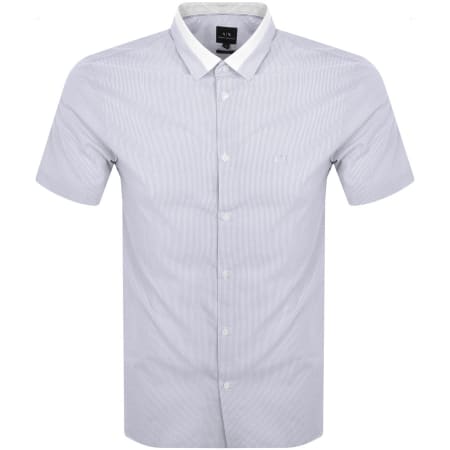Product Image for Armani Exchange Short Sleeved Stripe Shirt White