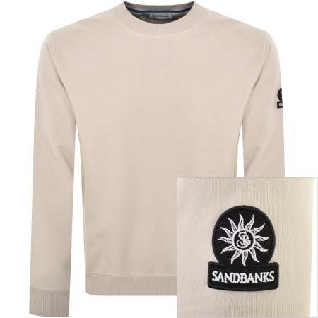 Product Image for Sandbanks Badge Logo Sweatshirt Beige